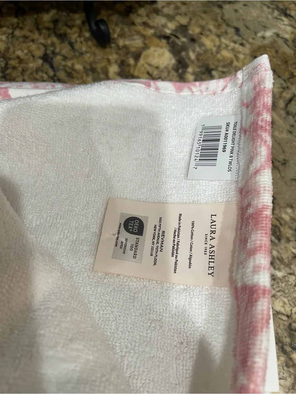 Laura Ashley Toile Delight Pink Towels Bundle - bath, hand & finger towels -NEW!